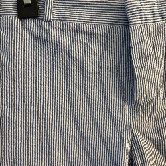 Banana Republic Blue & White Striped Bermuda shorts Sz 4 - Picture 2 of 5